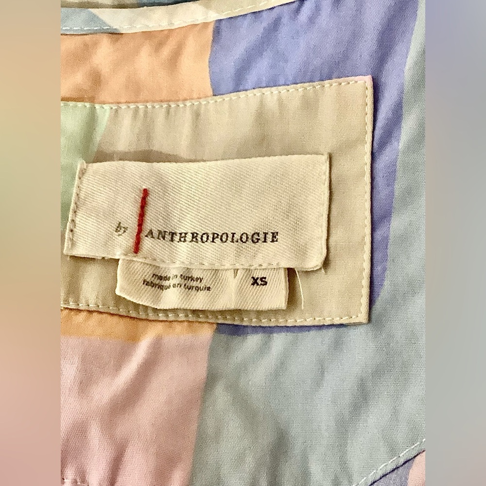 By Anthropologie Colorful Patchwork Dress Sz XS - Picture 8 of 10